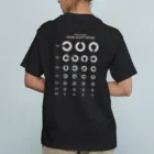 kg_shopの[★バック] Visual Acuity Testing [ホワイト] オーガニックコットンTシャツ