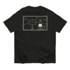 miomioのうさぎ　バックプリント　ホワイト Organic Cotton T-Shirt