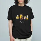 カイム【kymn】の裏庭のぱやぱやkymnカラー：ﾊﾟｰﾌﾟﾙﾈｲﾋﾞｰ/ｽﾐｸﾛ オーガニックコットンTシャツ