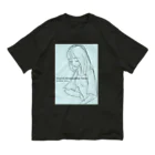 obosa_DENS/SABEAR_shop ＠SUZURIのrough drawing girl-1_ウェア オーガニックコットンTシャツ