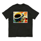 kazeou（風王）のCOFFEE and CAKE(アプリ加工) オーガニックコットンTシャツ