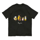 カイム【kymn】の裏庭のぱやぱやkymnカラー：ﾊﾟｰﾌﾟﾙﾈｲﾋﾞｰ/ｽﾐｸﾛ オーガニックコットンTシャツ