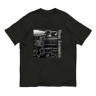 ヴィンテージ鉄道写真グッズの店のD51498 運転席周辺 白いレタリング （モノクロフォト） Organic Cotton T-Shirt