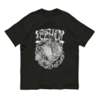 Y's Ink Works Official Shop at suzuriのRising sun Crow (White Print) オーガニックコットンTシャツ