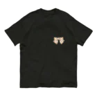 Drecome_Designのドットリボン(ブラウン) オーガニックコットンTシャツ