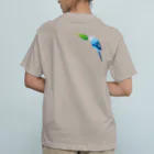 中原じゅん子グッズ店の背中インコ 青 ・ 影なし Organic Cotton T-Shirt