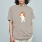 SUIMINグッズのお店の【大】いちごアイスをあざとく運ぶねこ Organic Cotton T-Shirt