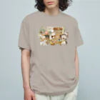 coeur.yu（クードットユー）の（②花マルシェバージョン）パン屋さん　※背景にお花がないシンプルバージョンもあります Organic Cotton T-Shirt