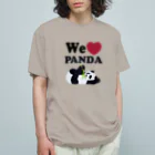 キッズモード某のwe love パンダ オーガニックコットンTシャツ