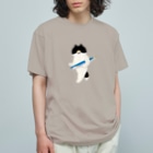 SUIMINグッズのお店の【大】盗んだサンマと歩き出すねこ Organic Cotton T-Shirt