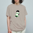 SUIMINグッズのお店の【大】緑のビキニのねこ Organic Cotton T-Shirt