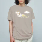 おそうの生き物雑貨のおそうのネコちゃん　WH オーガニックコットンTシャツ