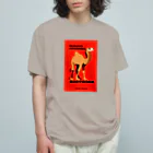 YS VINTAGE WORKSのチェコ　プラハ動物園　ラクダ オーガニックコットンTシャツ