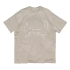 ORCATのI Love Corgis 尻尾あり（ロゴホワイト） オーガニックコットンTシャツ