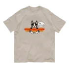 キッズモード某のホットドッグテリア オーガニックコットンTシャツ