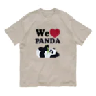 キッズモード某のwe love パンダ オーガニックコットンTシャツ