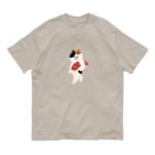 SUIMINグッズのお店の【中】まぐろの握り寿司を自慢げに運ぶねこ Organic Cotton T-Shirt