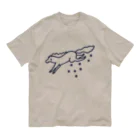 Futakawa Mayuのグッズショップの馬 星 紺 オーガニックコットンTシャツ