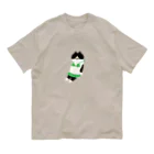 SUIMINグッズのお店の【中】緑のビキニのねこ オーガニックコットンTシャツ