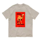 YS VINTAGE WORKSのチェコ　プラハ動物園　ラクダ オーガニックコットンTシャツ