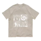 太陽の眼の太陽の眼 文字絵(白/前面) Organic Cotton T-Shirt
