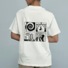 太陽の眼の太陽の眼 文字絵SP(黒/前・背面) オーガニックコットンTシャツ