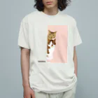 エダマメトイチのmontan pink オーガニックコットンTシャツ