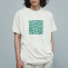 クエクエの迷路デザイン Organic Cotton T-Shirt