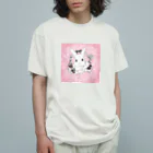 YumikoS_art369のうさちゃんのお気に入り オーガニックコットンTシャツ