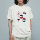 IZANAMI by Akane Yabushitaの【日本レトロ#23】かき氷 オーガニックコットンTシャツ
