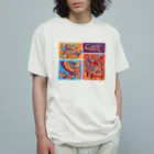 IZANAMI by Akane Yabushitaのメキシコのアレブリヘス（オレンジ） Organic Cotton T-Shirt