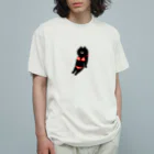 SUIMINグッズのお店の【中】赤いビキニのねこ Organic Cotton T-Shirt