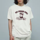 キッズモード某のアイスクリームガール オーガニックコットンTシャツ