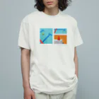 nidone.worksのプールにアボカドとスイカ オーガニックコットンTシャツ