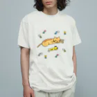 Futakawa Mayuのグッズショップのねこ とり おひるね Organic Cotton T-Shirt