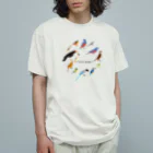 エダマメトイチ雑貨店のI love birds A 大 Organic Cotton T-Shirt