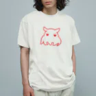 くらげばくだん雑貨店のねむいメンダコ赤 Organic Cotton T-Shirt