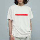 sappori BLOGのcreative the world your self(赤) オーガニックコットンTシャツ