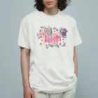 IZANAMI by Akane Yabushitaの🌸 満開の花束（ピンク） Organic Cotton T-Shirt