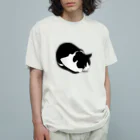 8wariの考える猫 オーガニックコットンTシャツ