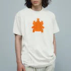 いきものだもののオレンジのカブトムシくん オーガニックコットンTシャツ