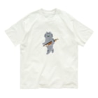 SUIMINグッズのお店の【中】盗んだ焼きサンマと歩き出すねこ Organic Cotton T-Shirt