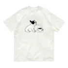 キッズモード某の フレンチブルドッグとコーヒー Organic Cotton T-Shirt