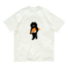 SUIMINグッズのお店の【大】サーモンの握り寿司をかっこよく運ぶねこ Organic Cotton T-Shirt