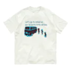 キッズモード某のスクールバスと少年たち　チョコミントカラーVr Organic Cotton T-Shirt