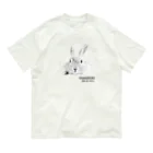 j8ie de vivre♪のうさぎの休憩　USAGIZUKI　モノクロ Organic Cotton T-Shirt