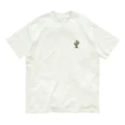 てら ねこグッズのサボテンと文字(バックプリントあり) Organic Cotton T-Shirt