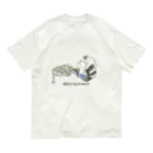 ももねこ工房（　◜◡‾）の猫×ホルン オーガニックコットンTシャツ