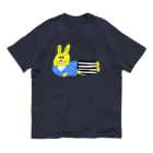 SELECTSHOP MTIのしましまパンツのうさぎ オーガニックコットンTシャツ