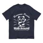 みーすけのぶなんなパンダ・散歩W オーガニックコットンTシャツ